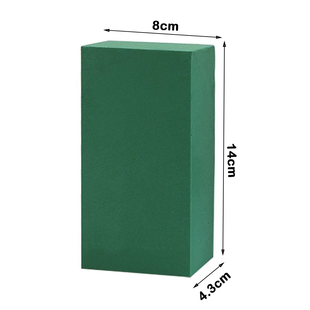 Bouquet Holder Foam - Pianka florystyczna w kształcie prostokąta, zielona,