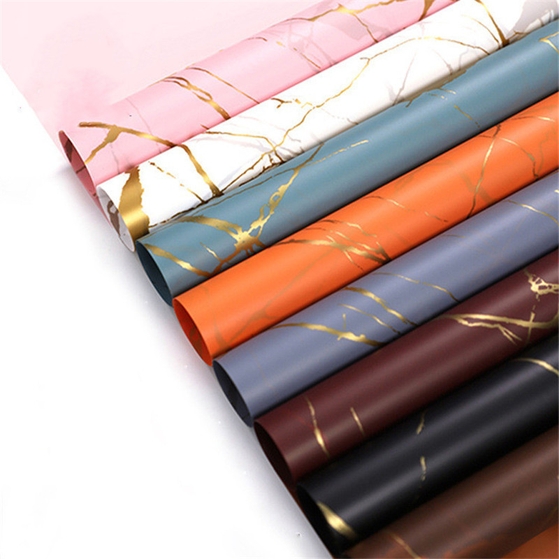 Supply For Florist - 5PC złoty marmur papier do notatnika