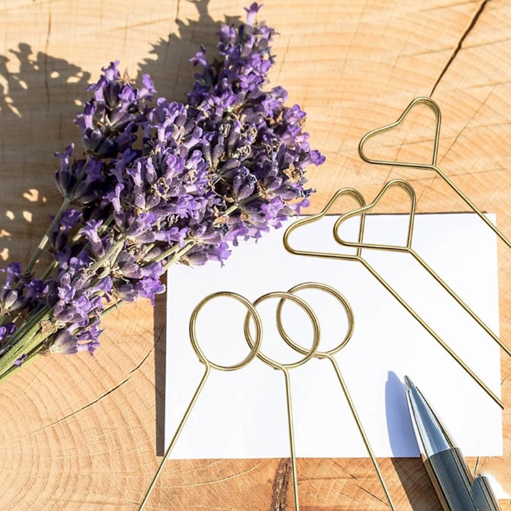 Floral Picks Wood - Metalowy stojak na karty w kształcie