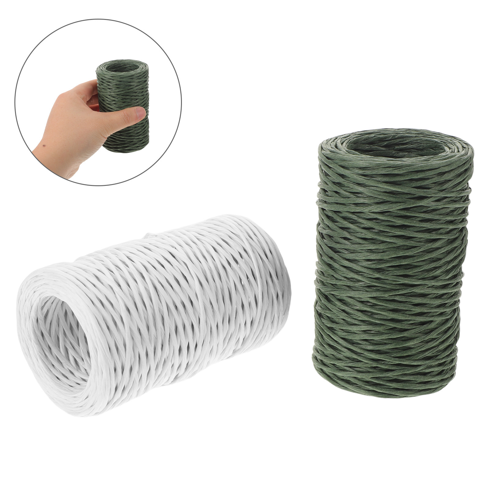 Supply For Florist - 2 Rolki Papierowana Drutka Florystyczna 2mm