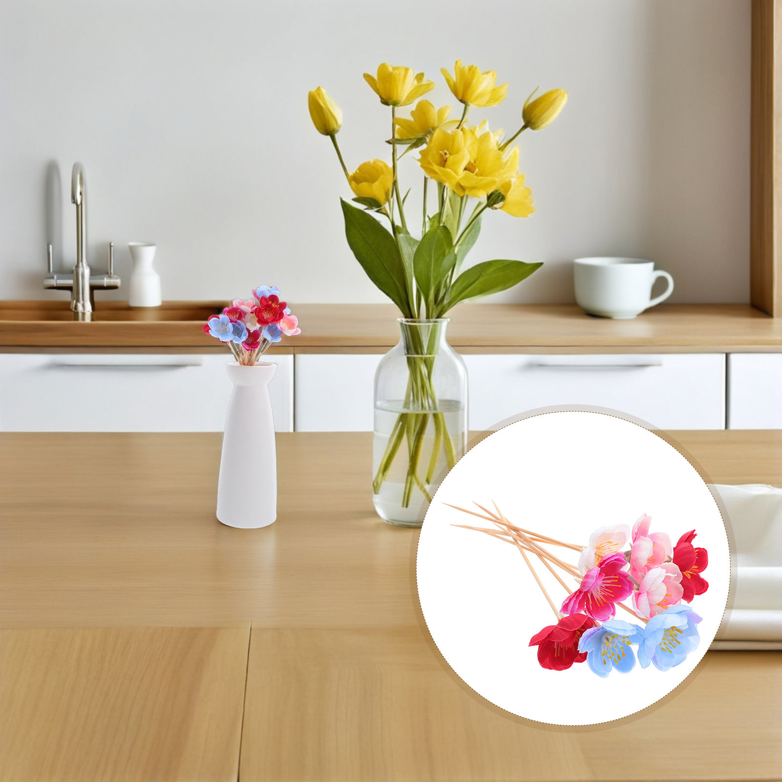 100 sztuk wytrzymałych drewnia – Floral Picks Wood recenzja i cena