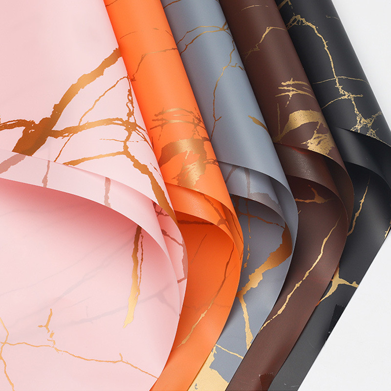 5PC złoty marmur papier do not – Supply For Florist recenzja i cena