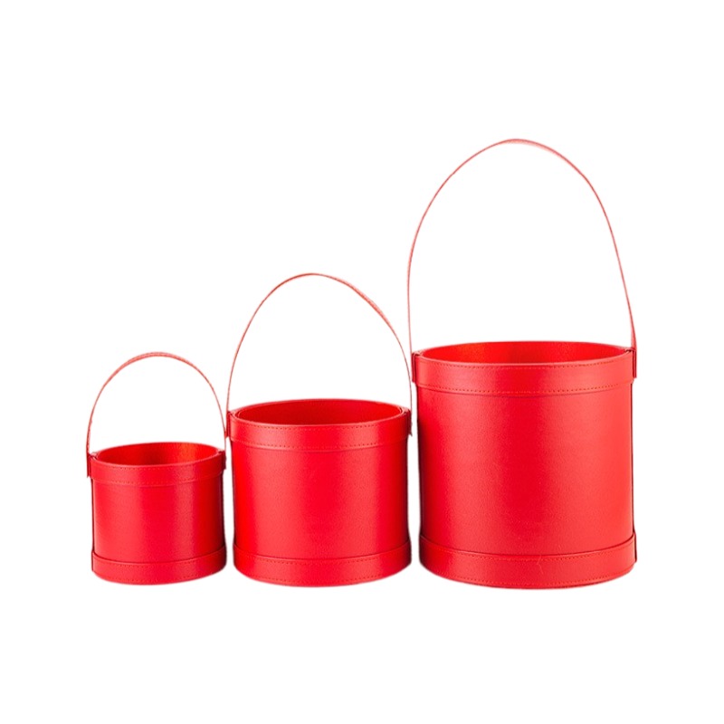 Przenośne Skórzane Okrągłe Pud – Florist Supply Buckets recenzja i cena
